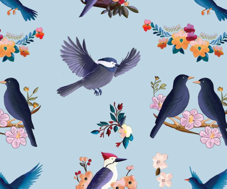 Floral Woodpecker & Crows